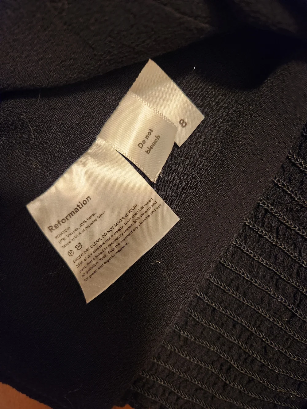Reformation Deep-Plunge Top